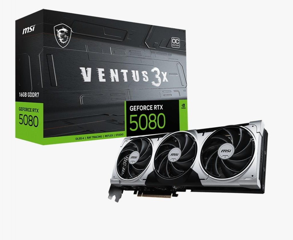 Placa de Vídeo 16GB EXP. GF-RTX5080 Msi Ventus 3x Oc Plus (912-V531-030)