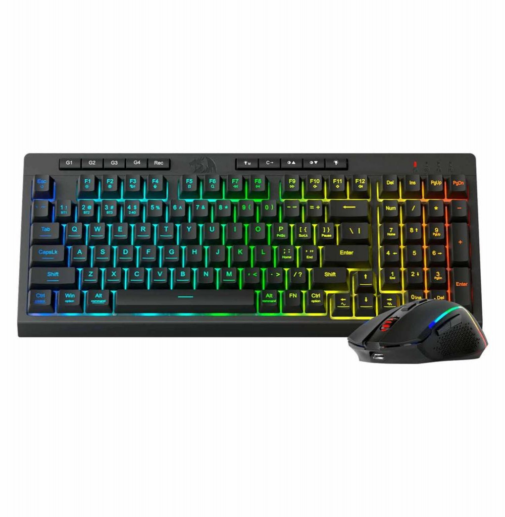 Teclado Usb Redragon S142 C/Mouse Kit Preto