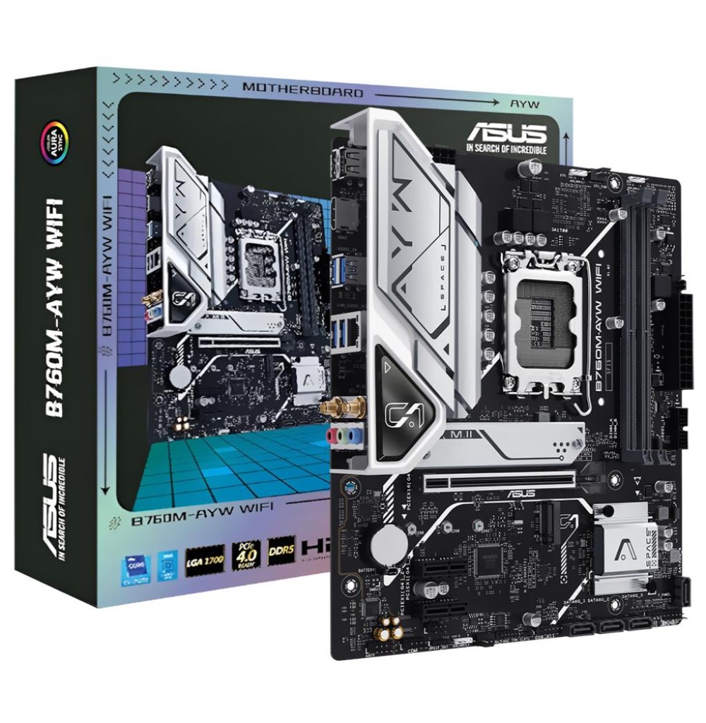 Placa Mãe Intel (1700) Asus B760M-AYW Wifi DDR5