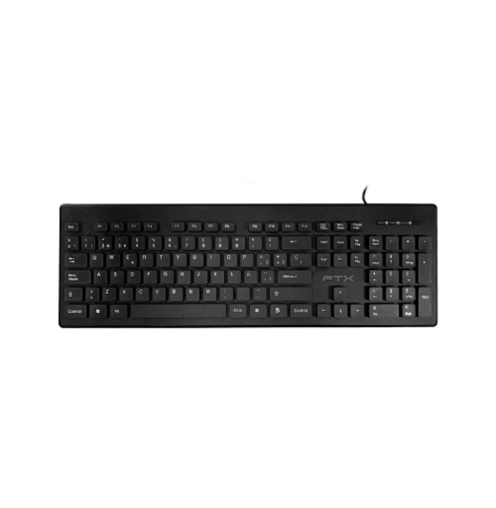 Teclado Usb FTX FTXK100S Preto Espanhol
