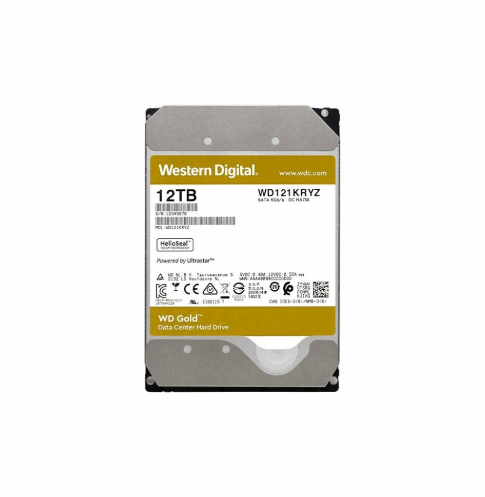 HD SATA3  12TB WD Gold Enterprise WD121KRYZ