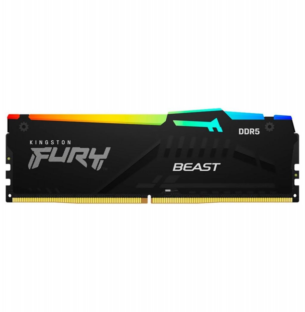 Memória DDR5 8GB 5200 Kingston Fury Beast RGB
