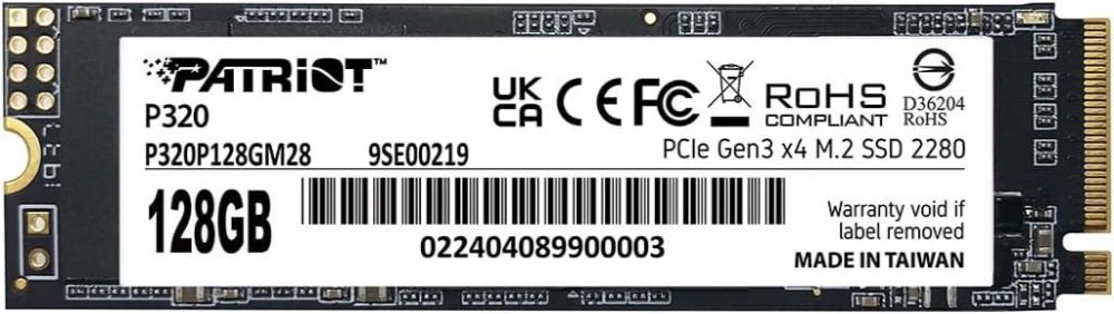 HD SSD M.2  128GB Patriot P320P128GM28 Nvme