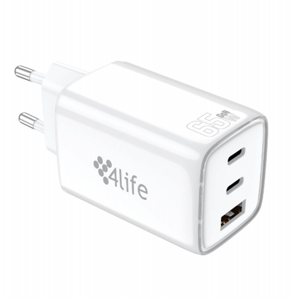 Carregador para Celular 4life 65W FL9565CCAW USB-A+C FL9565CCAW   