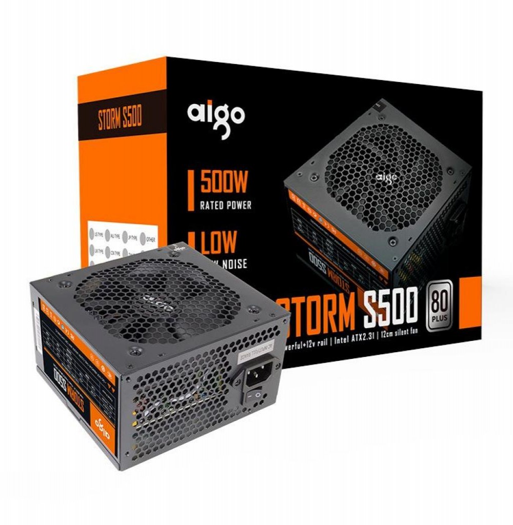 Fonte 500W Aigo Storm S500 80PLUS White
