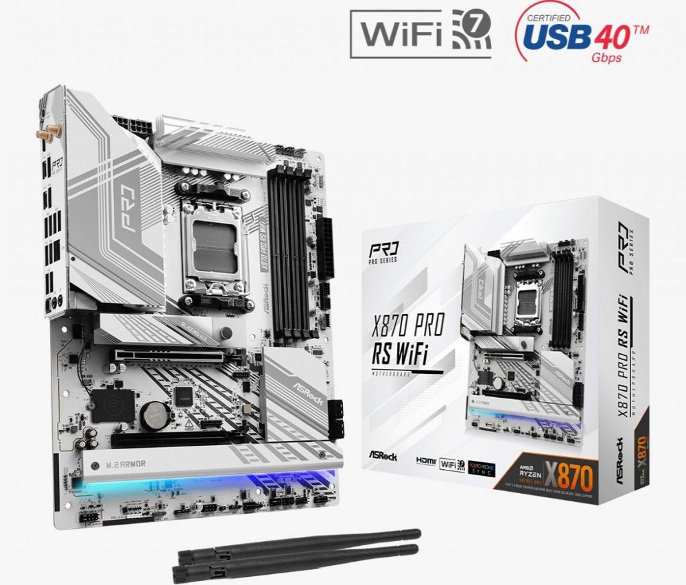 Placa Mãe Amd (AM5) Asrock X870 Pro RS Wifi DDR5