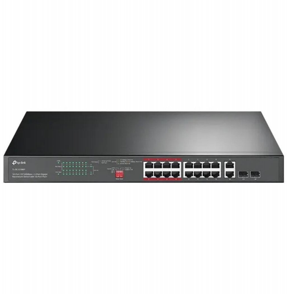 Hub 16 Portas Tp-Link TL-SL1218MP 16 10/100 POE+