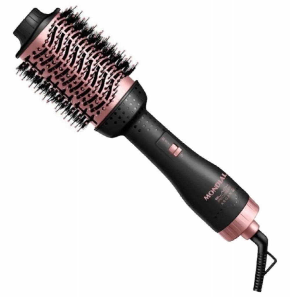 Escova Secadora Mondial ES-14  Preto/Rosa 2V