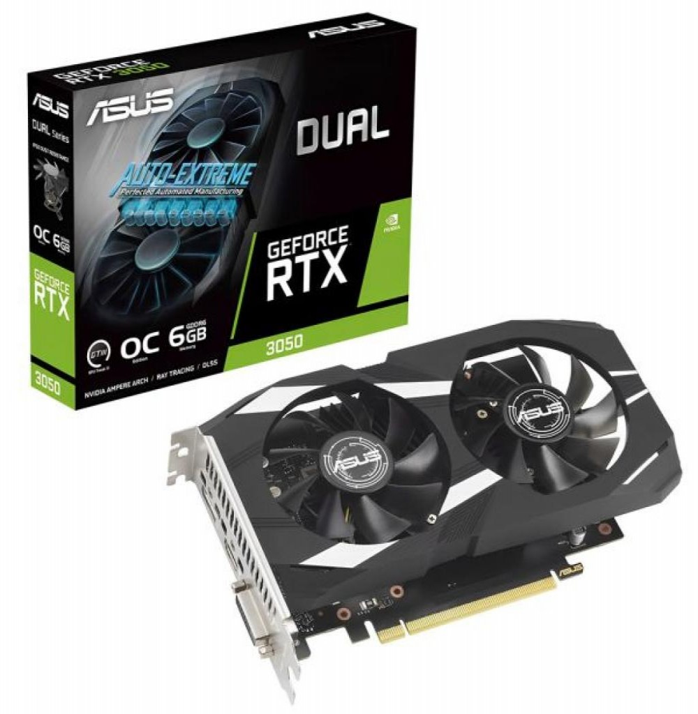  Placa de Vídeo 6GB EXP. GF-RTX3050 Asus Dual Oc 90YV0K60-M0NA