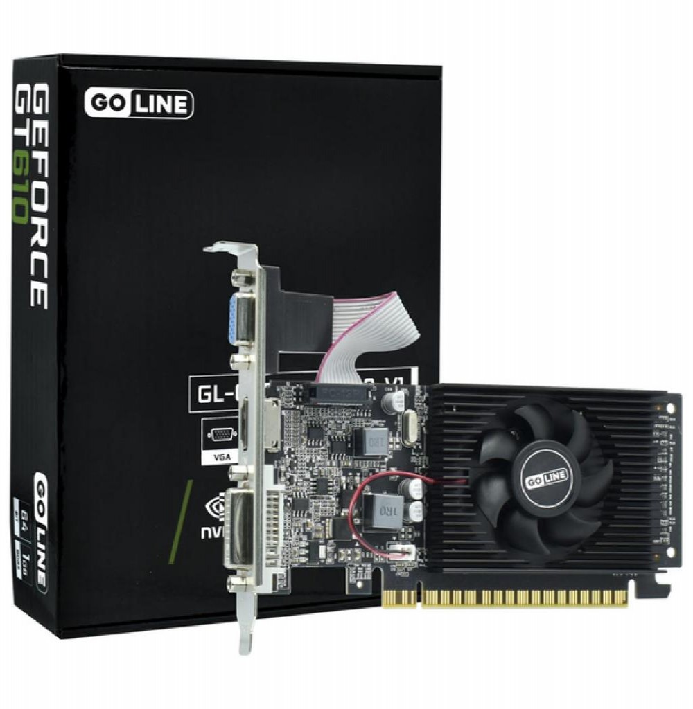 Placa De Vídeo 1gb Exp. Gf-Gt610 Goline Ddr3 GL-GT610-1GB-D3