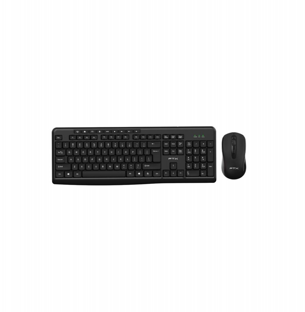 Teclado Usb Ftx FTXGK300 C/Mouse S/Fio Preto Português