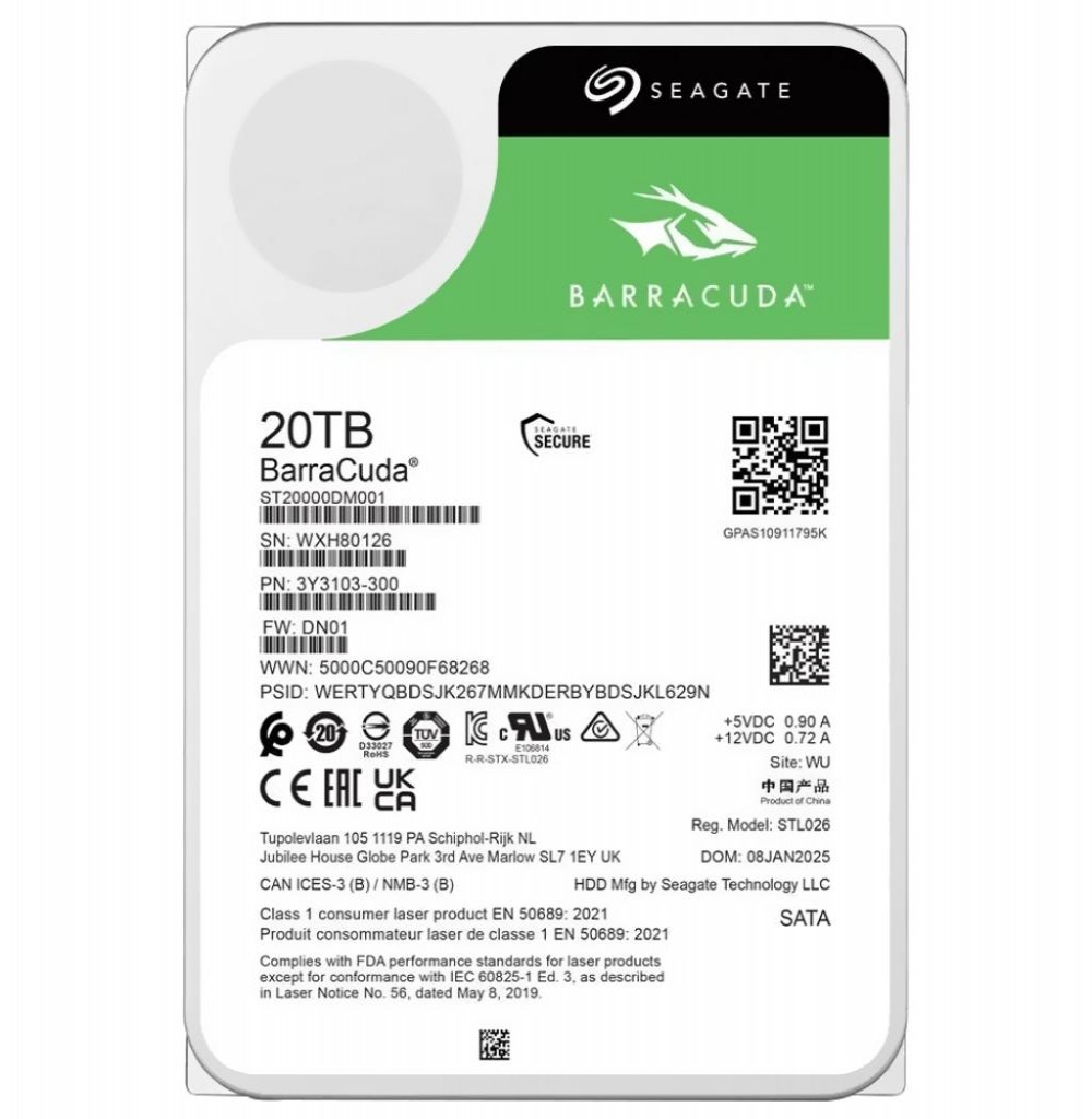 HD SATA3 20TB Seagate Barracuda Pro ST20000DM001