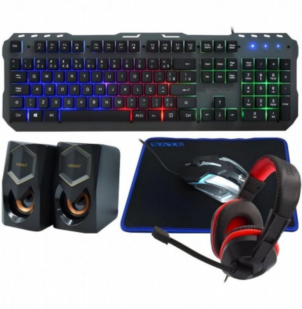 Teclado Usb Satellite GK53 Gamer Kit 5X1 Português