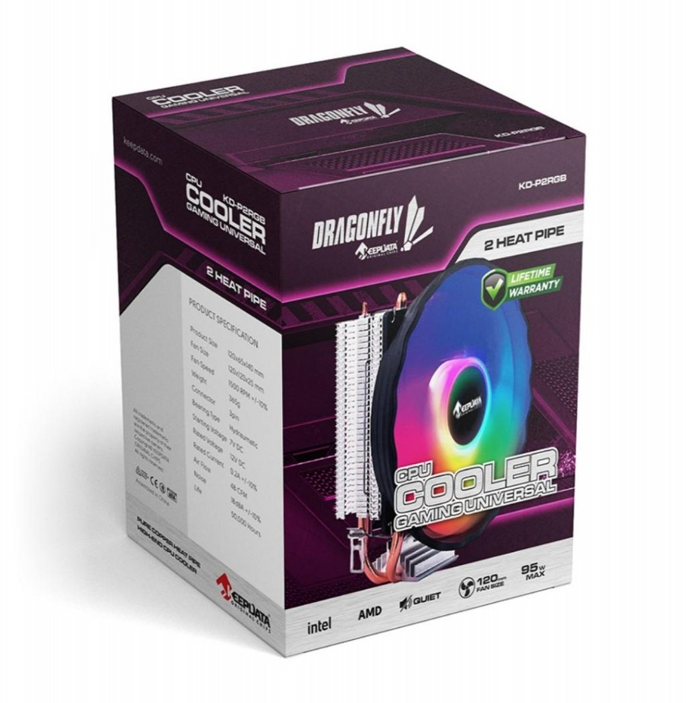 Cooler Cpu Keepdata Dragonfly KD-P2RGB Rgb Gaming