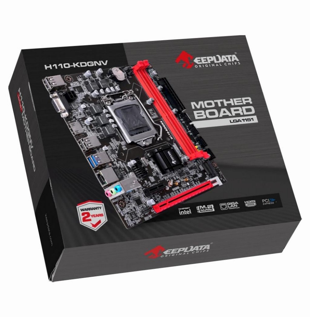 Placa mãe Intel (1151) Keepdata H110-KDGNVP5 Ddr4 HdmiMI Nvme