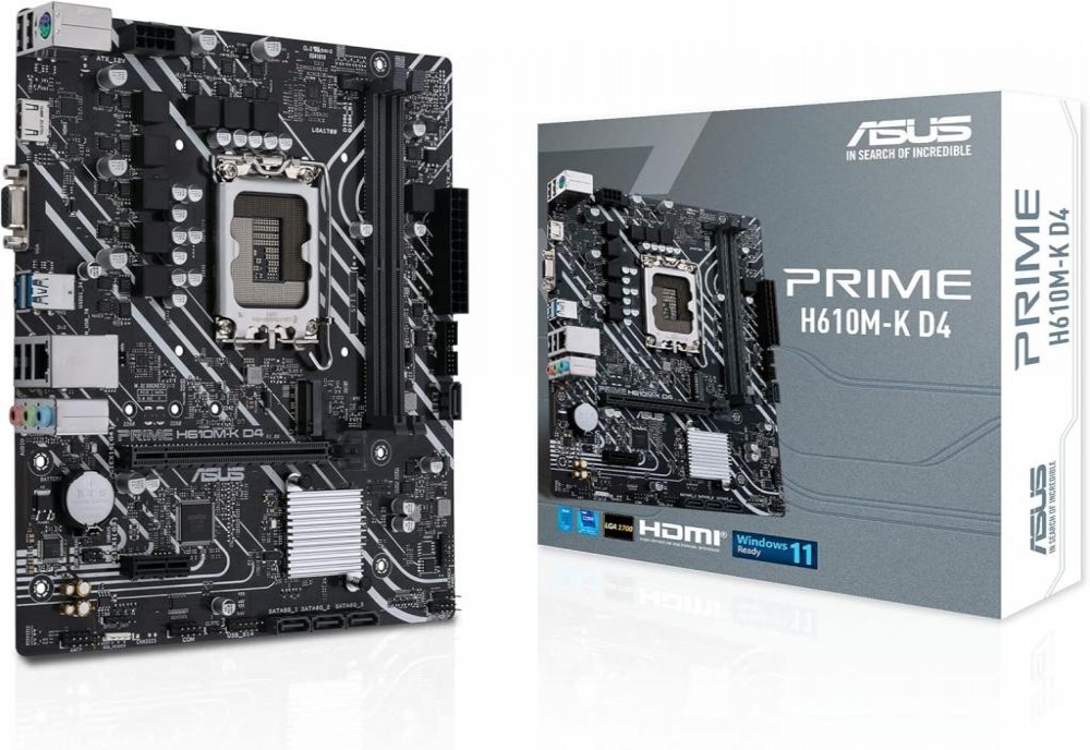 Placa Mãe Intel (1700) ASUS H610M-K Prime D4 CSM 