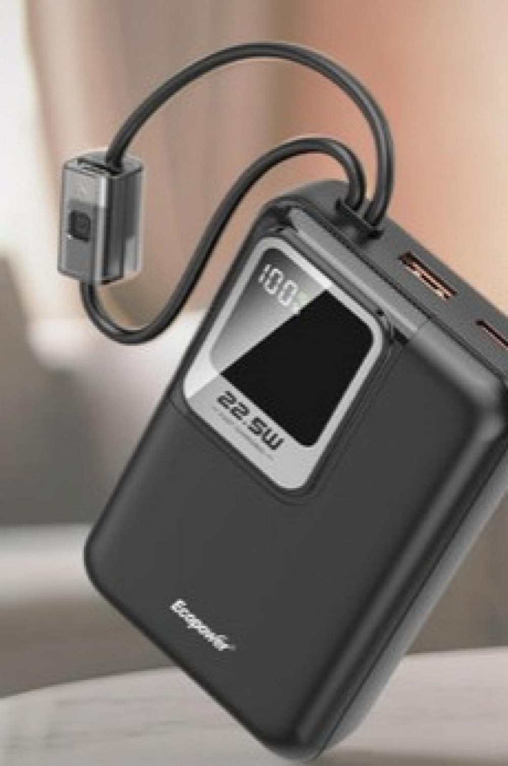 Carregador Portátil Ecopower 12000MAH EP-C883 C/cabo Preto Light/Usb-C