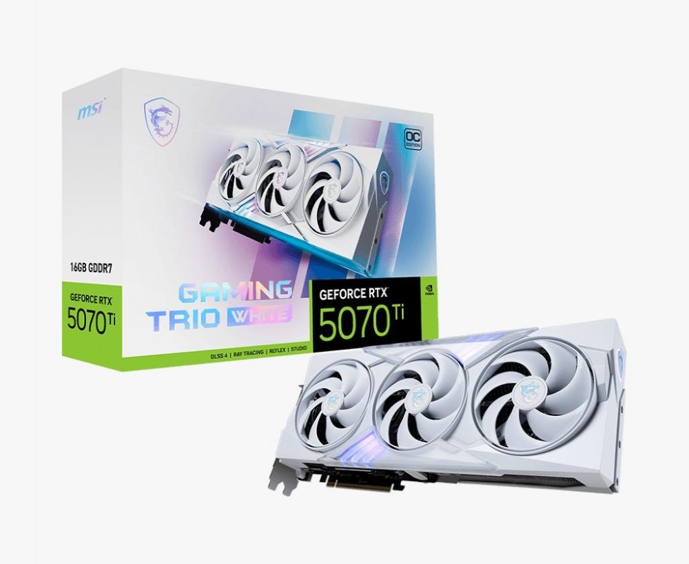 Placa de Vídeo 16GB Exp. GF-RTX5070TI Msi Gaming Trio Oc Branco 912-V531-060