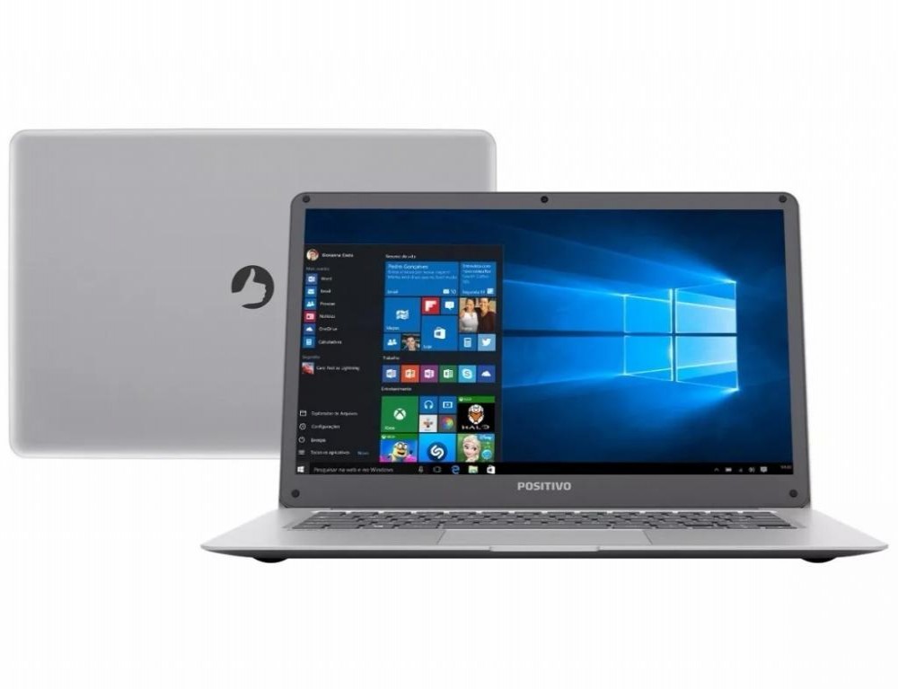 Notebook Positivo Q232A Atom 1.9/2/32/C/14.1" Cinza