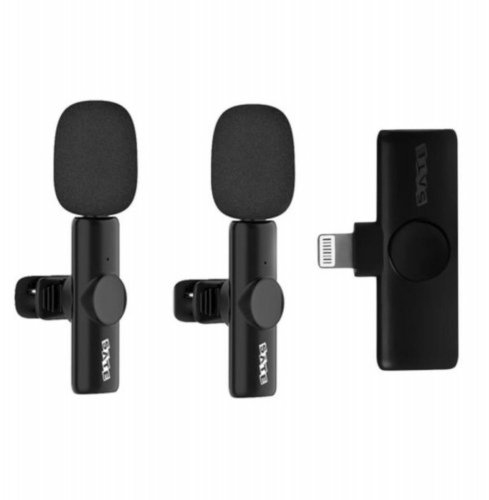 Microfone Satellite Lapela A-MK232 Lightning S/Fio 2 Microfones