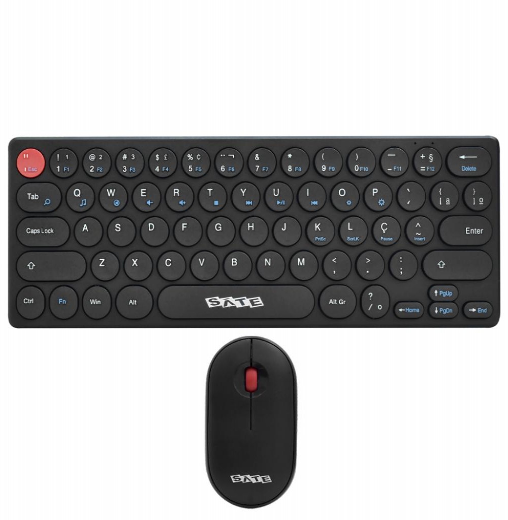 Teclado Usb Satellite AK6011G C/Mouse S/Fio Português Preto