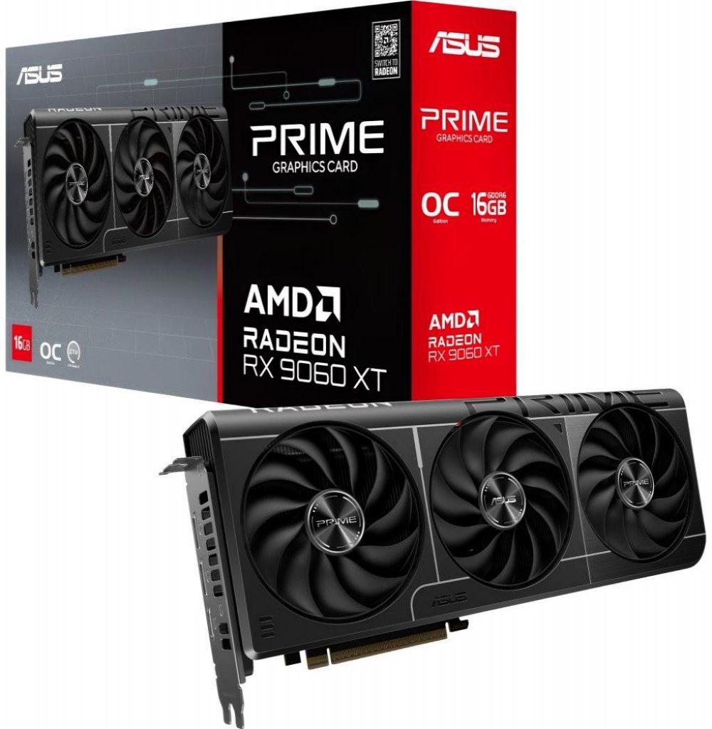 Placa De Vídeo 8GB EXP. RX9060XT Asus Prime Oc 90YV0MI0-M0NA