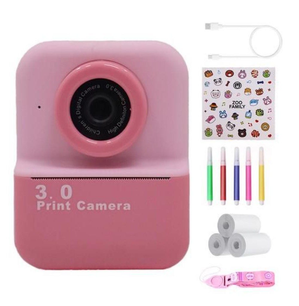 Câmera Infantil Com Impressora Sate A-DV936 Rosa