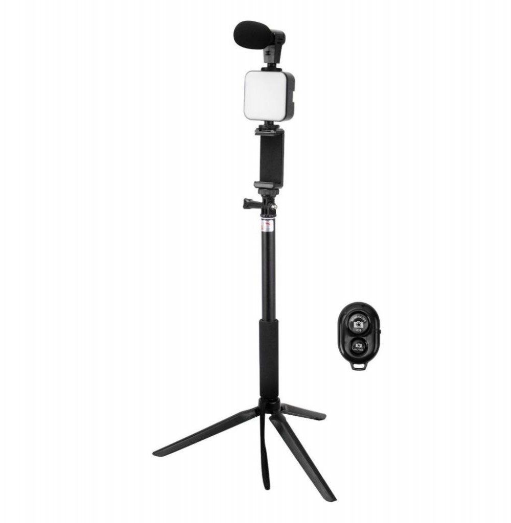 Tripe Sate Stick Video Maker A-RM4900Z Controle Remoto e Luz Led