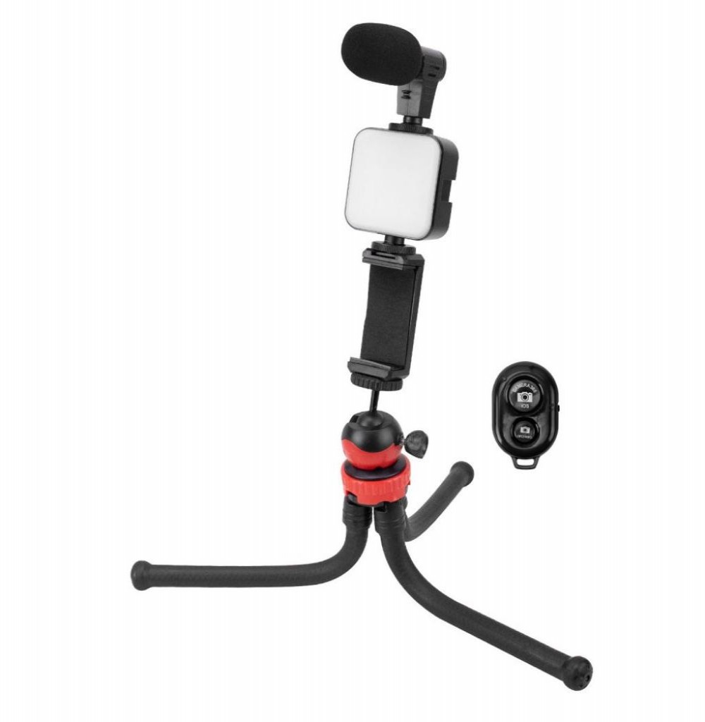 Tripe Sate Stick Video Maker A-RM900G Controle Remoto e Luz Led