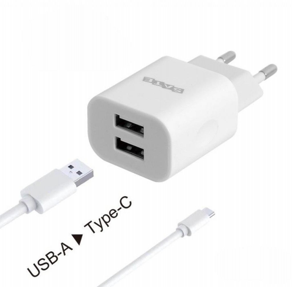 Carregador Para Celular Sate A-R401 Usb-A Type-C 10W Carregador Para Celular Sate A-R401 Usb-A Type-C 10W