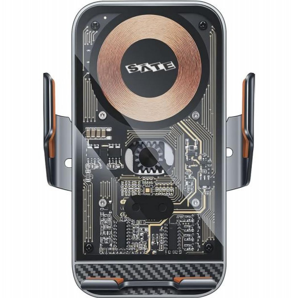 Suporte Para Celular + Carregador Sem Fio para Carro Sate A-MP73