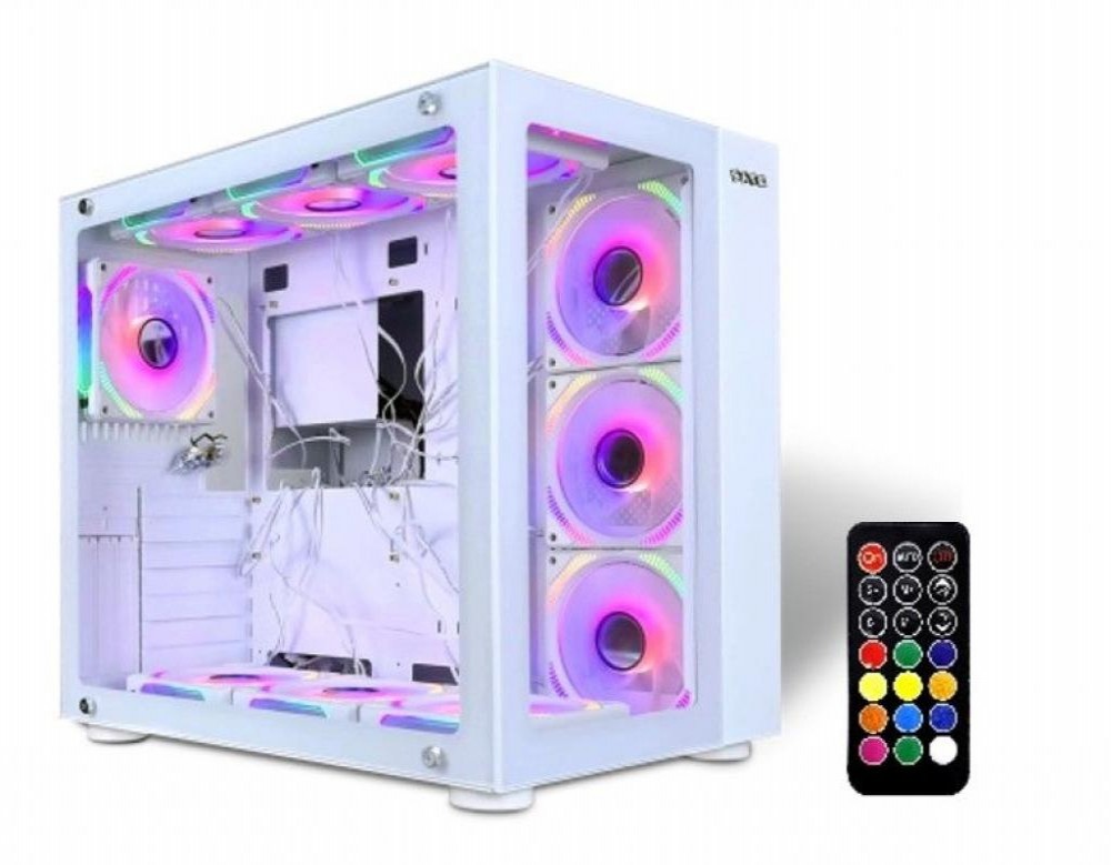 Gabinete Satellite K895 Branco Com 10 Coolers ARGB