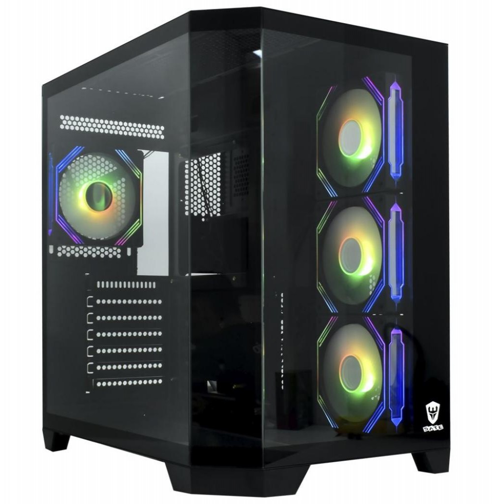 Gabinete Satellite K902 Preto Com 4 Coolers E-ATX