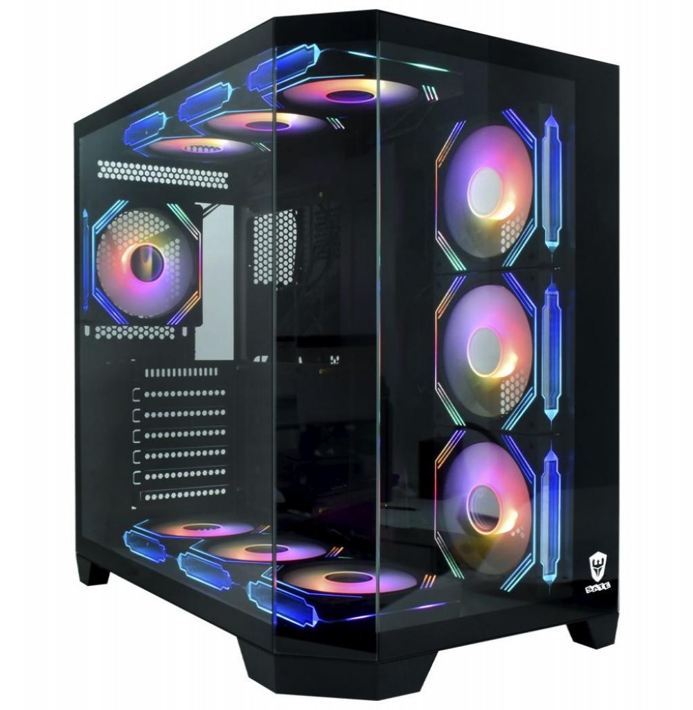 Gabinete Satellite K904 Preto Com 10 Coolers E-ATX Gabinete Satellite K904 Preto Com 10 Coolers E-ATX