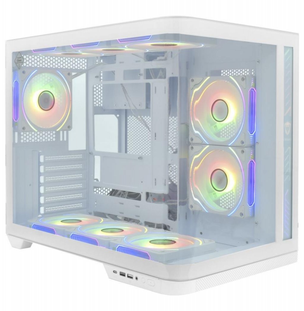 Gabinete Satellite K911 Branco Com 9 Cooler ATX/M-ATX/ITX