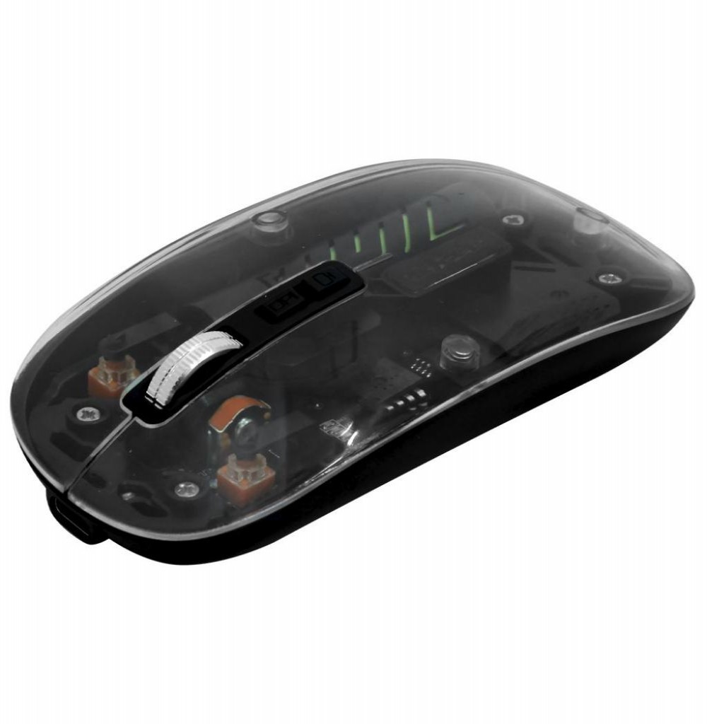 Mouse Satellite A771G Transparente/Preto BT+2.4GHZ Mouse Satellite A771G Transparente/Preto BT+2.4GHZ