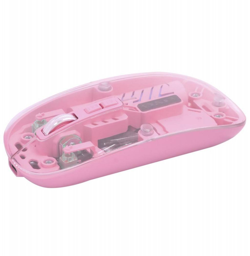 Mouse Satellite A773G Transparente/Rosa BT+2.4GHZ