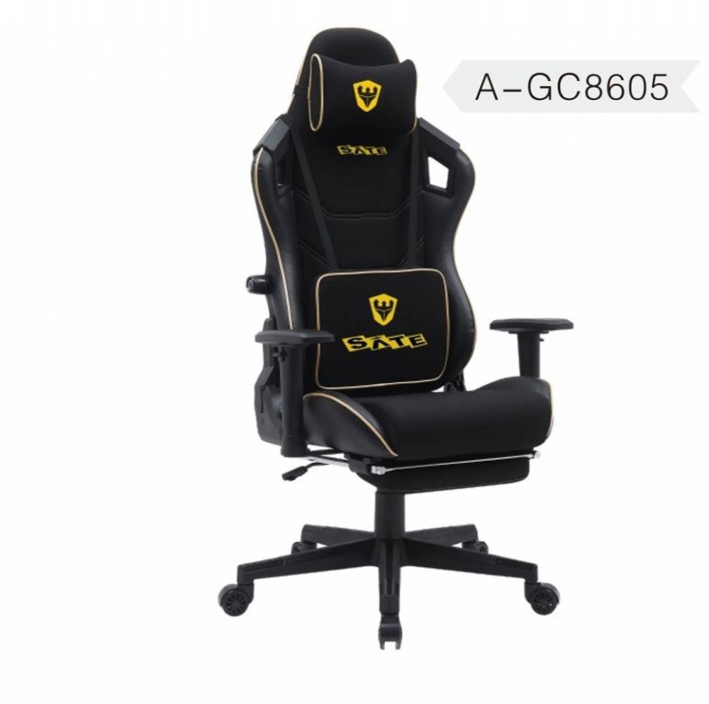 Cadeira Gamer Satellite A-GC8605 Preto/Gold 