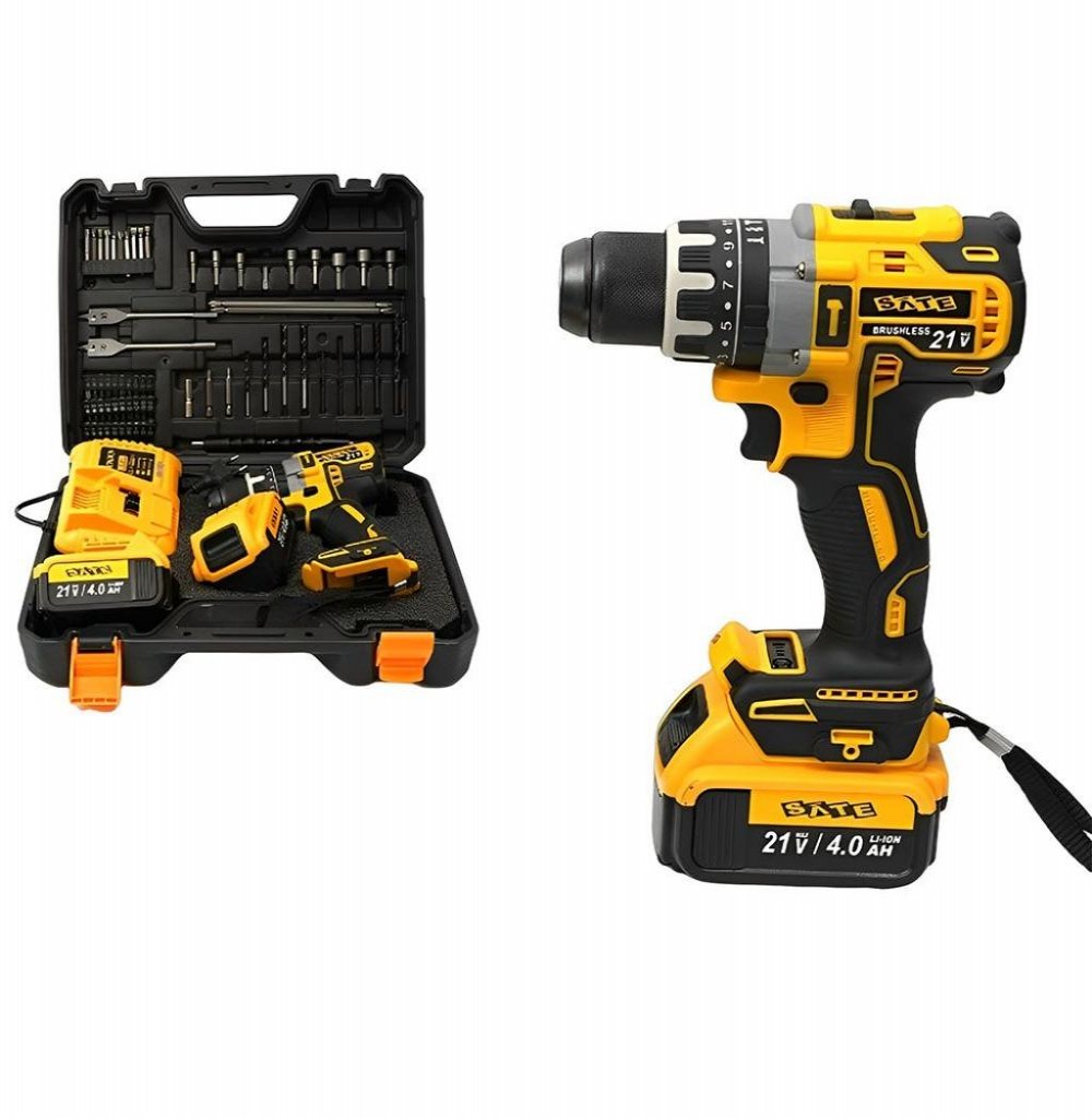 Ferramenta Kit Parafusadeira Bateria Sate A-TK885 21V 