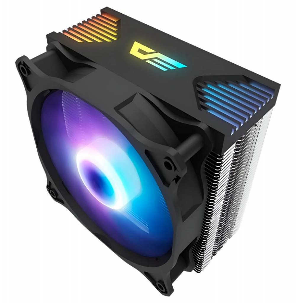Cooler Cpu Aigo Darkflash Darkair Rainbow-Led Preto