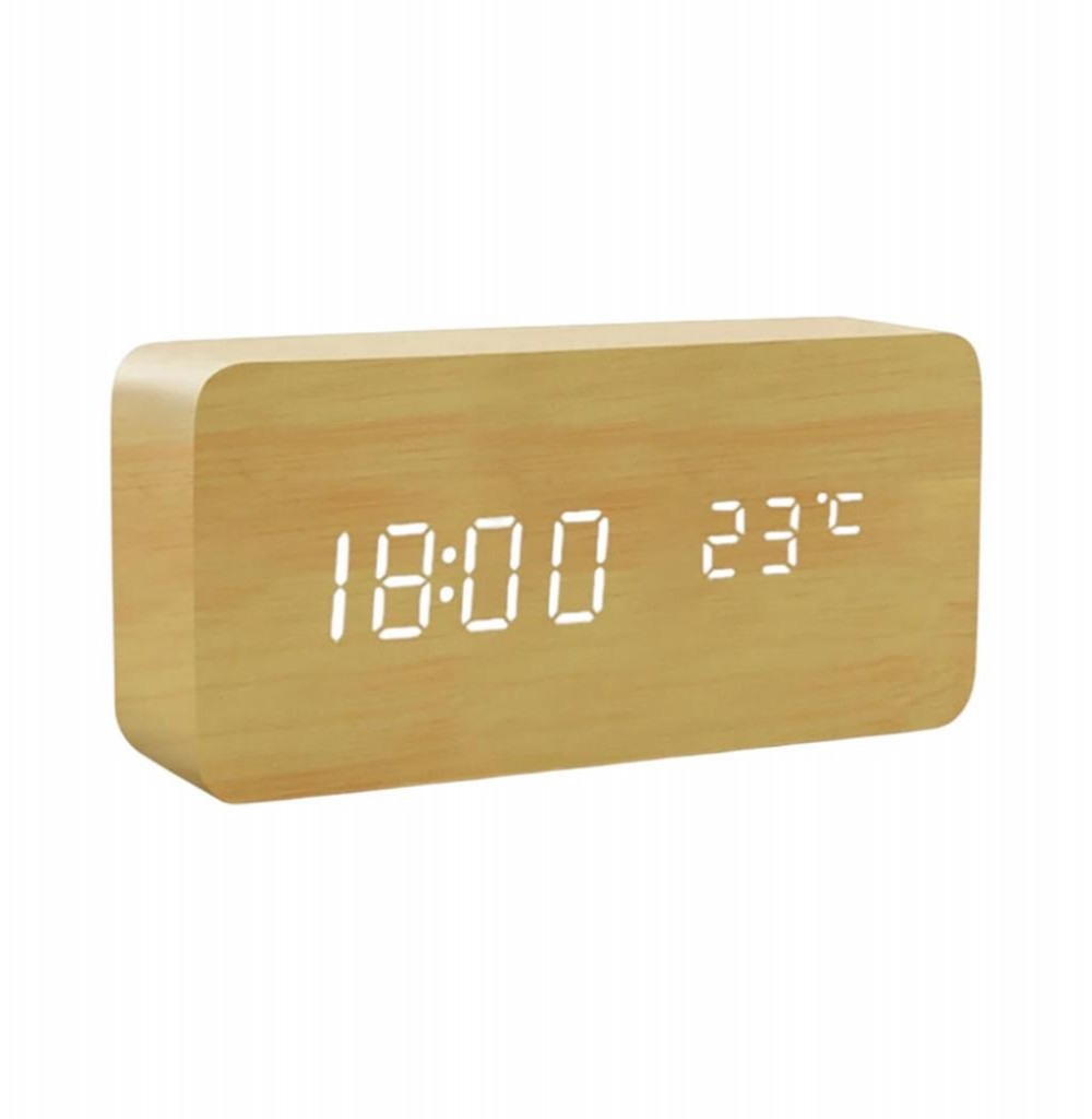 Relogio Digital Despertador Sate AC-T22 Bambu