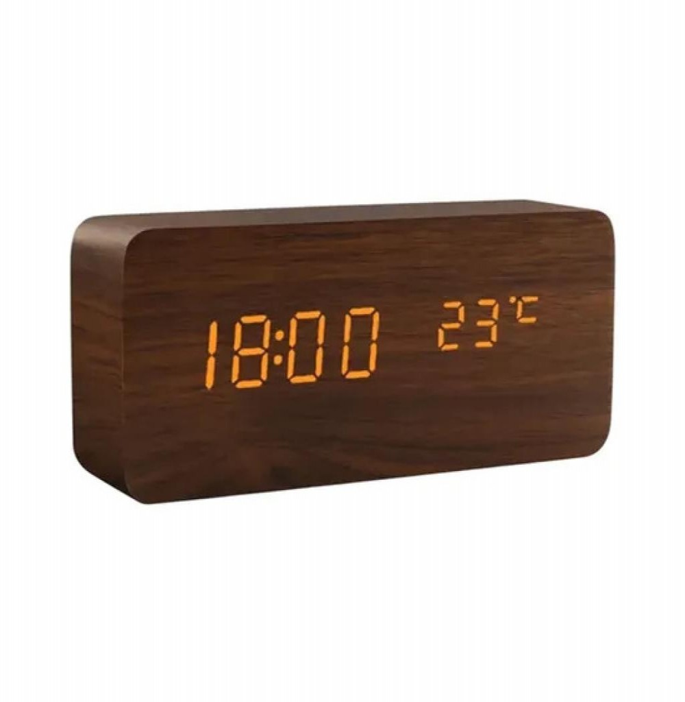 Relogio Digital Despertador Sate AC-T23 Marrom Relogio Digital Despertador Sate AC-T23 Marrom