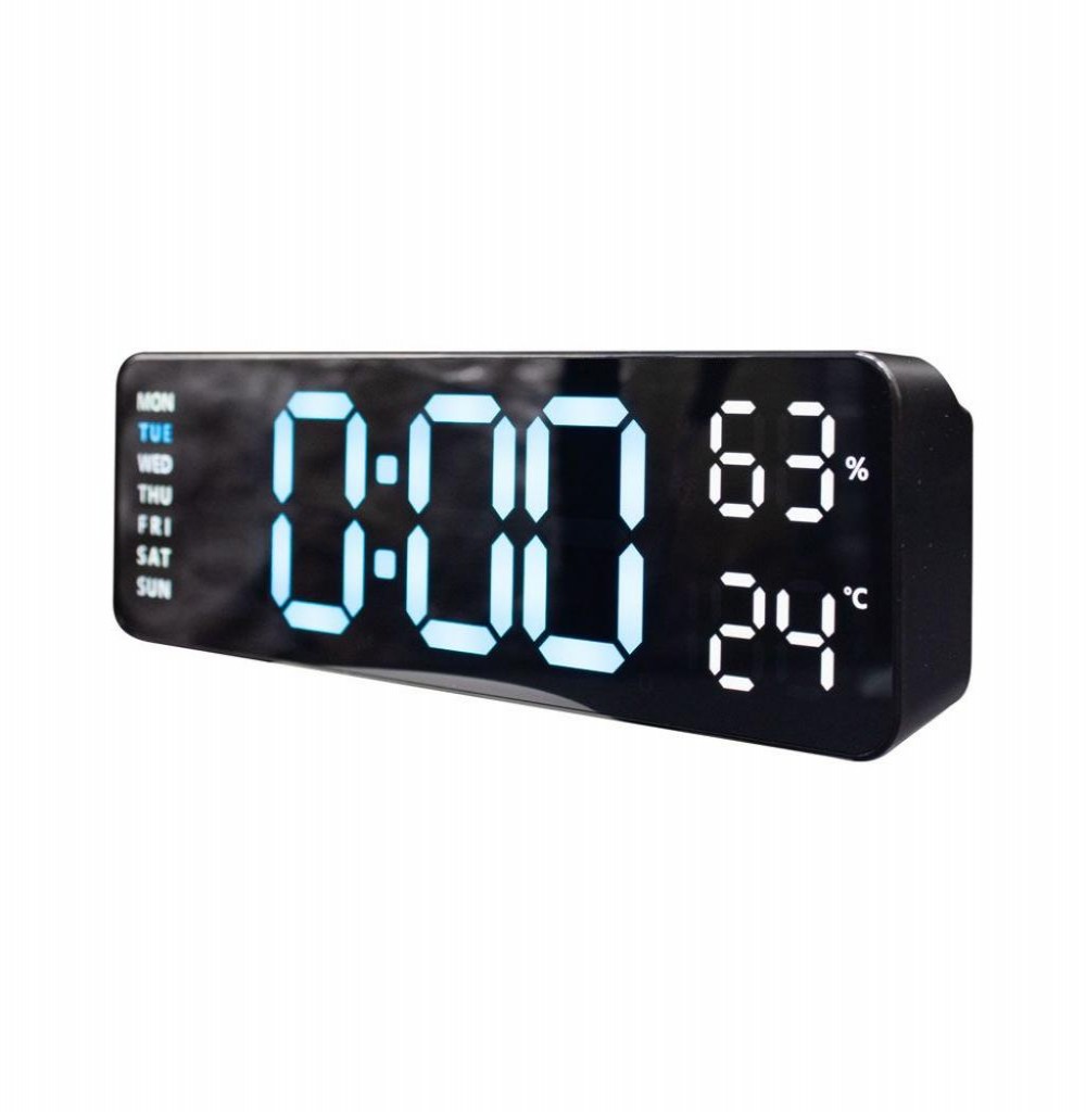 Relogio Digital Despertador Sate AC-T6863 Azul