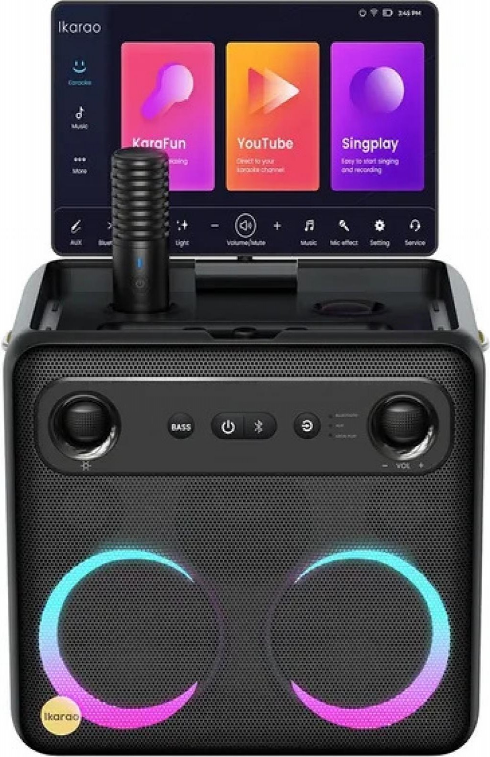 Caixa De Som Joog Break X2 10.1" Bt/Usb/Karaoke  