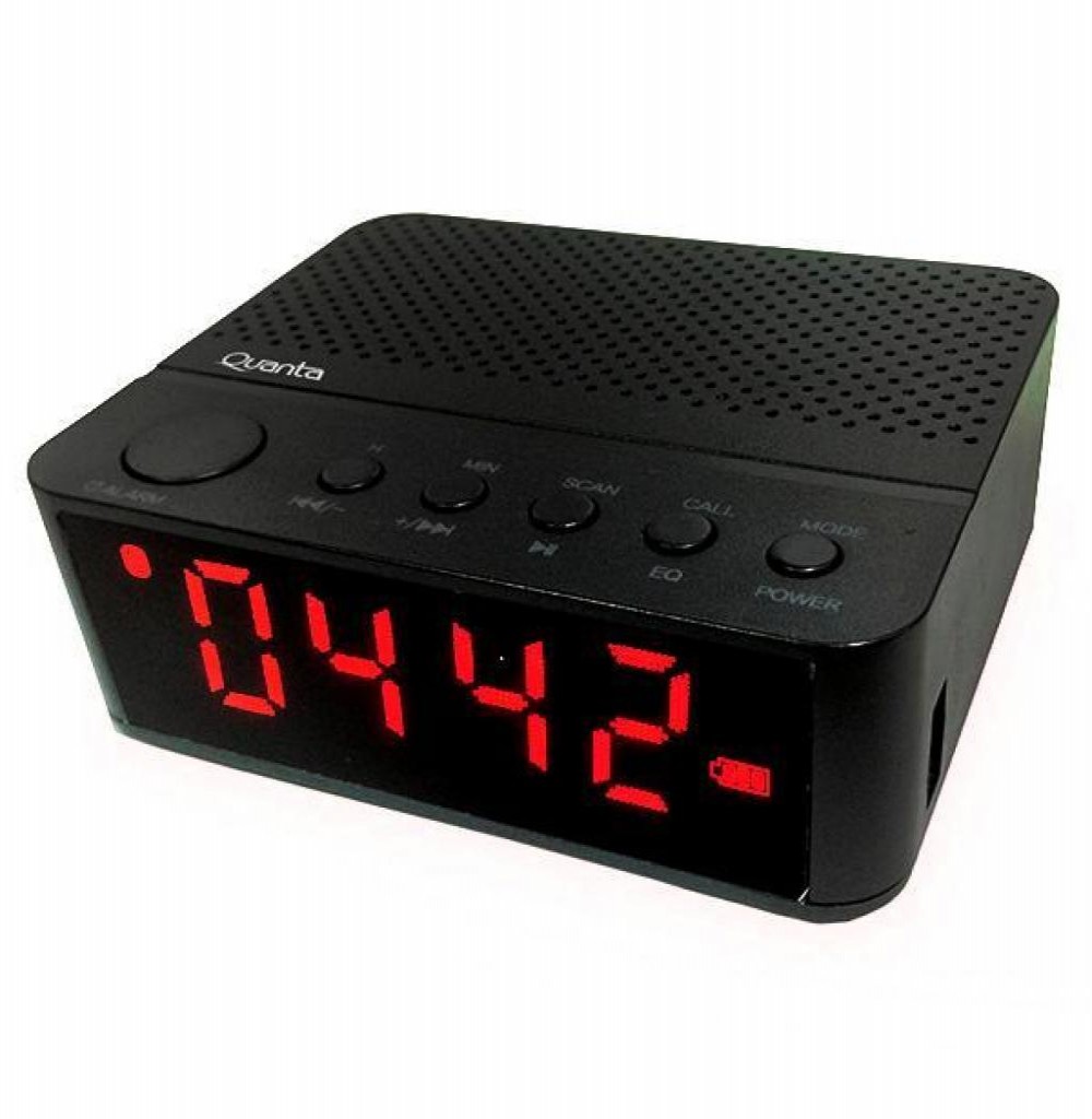 Rádio Relógio Quanta RBT050 LED/USB/MP3/BT/5W