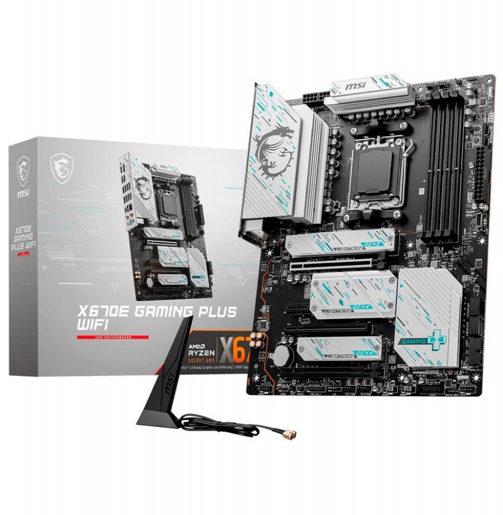 Placa Mae Amd (Am5) Msi X670E Gaming Plus Wifi Ddr5 Placa Mae Amd (Am5) Msi X670E Gaming Plus Wifi Ddr5
