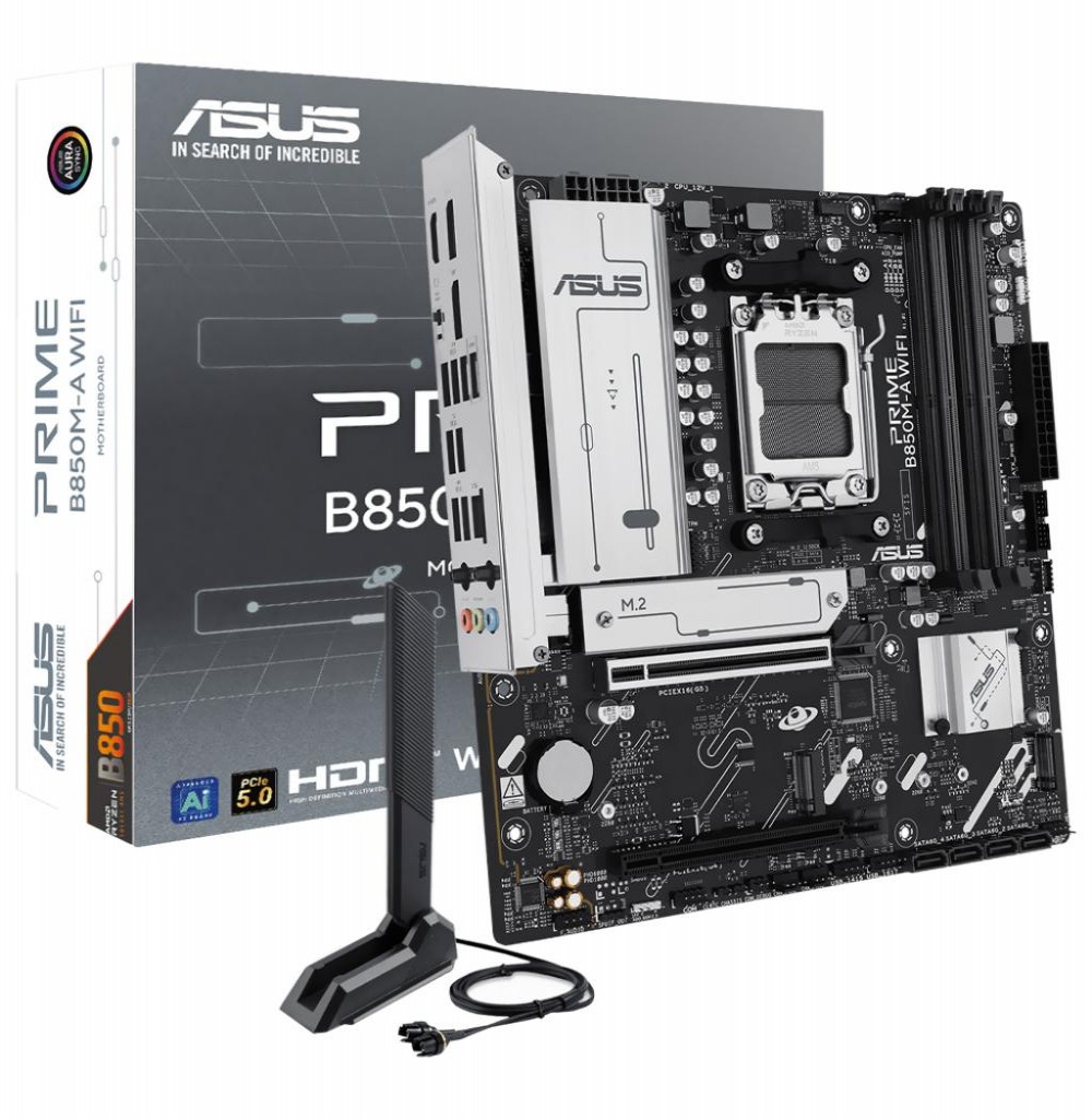 Placa Mãe Amd (Am5) Asus B850M-A Prime Wifi Placa Mãe Amd (Am5) Asus B850M-A Prime Wifi