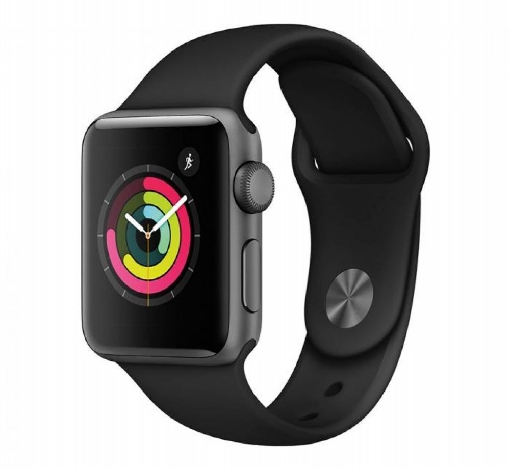 Relógio Apple Watch S3 38MM MTF02LL/A Preto Com Cinza