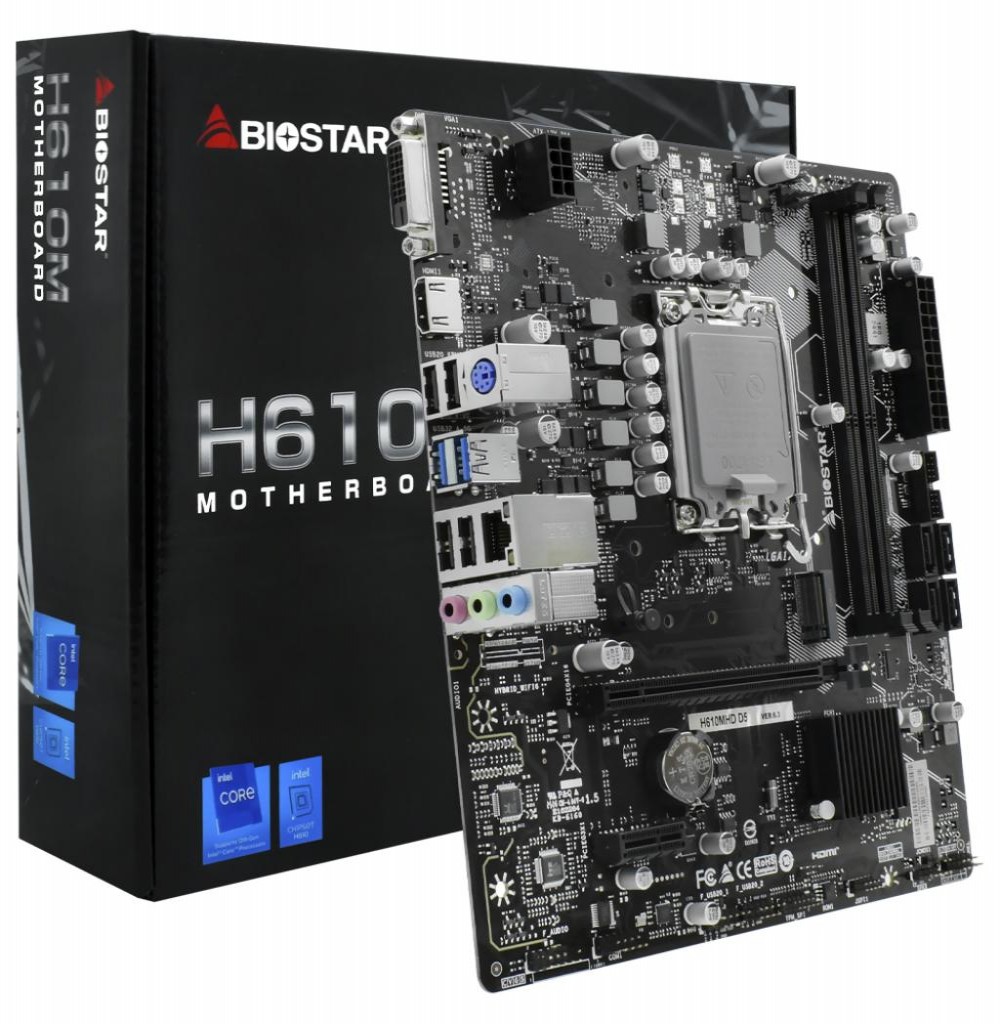 Placa Mãe Intel (1700) Biostar H610MHD D5 DDR5 Placa Mãe Intel (1700) Biostar H610MHD D5 DDR5