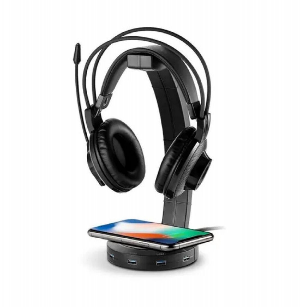Suporte P/ Fone Sate A-HUB10 Rgb USB 2.0